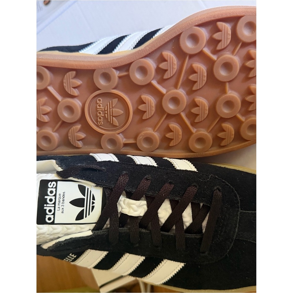 adidas Women's Gazelle Bold, Blk & Wht w/3 layer Gum Sole, Sz 9.5, Brand New - Picture 5 of 8